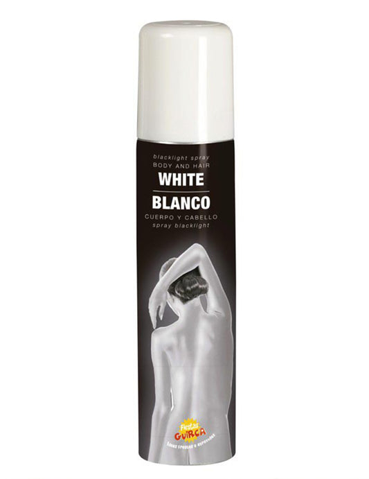 Vue de face du flacon du spray pour le corps à paillettes pour adulte