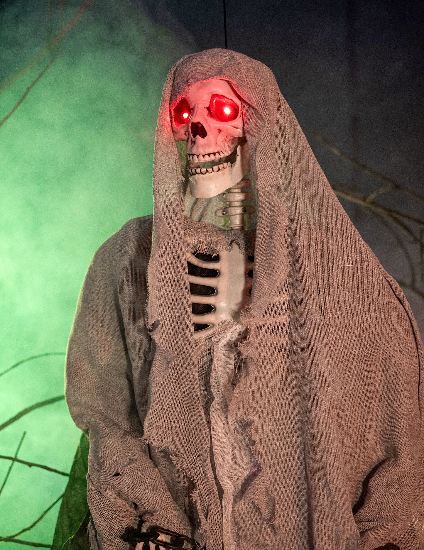 Halloween szürke függő csontváz 180 cm