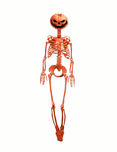 Summerween mozgatható csontváz narancssárga tökfejjel 1 m