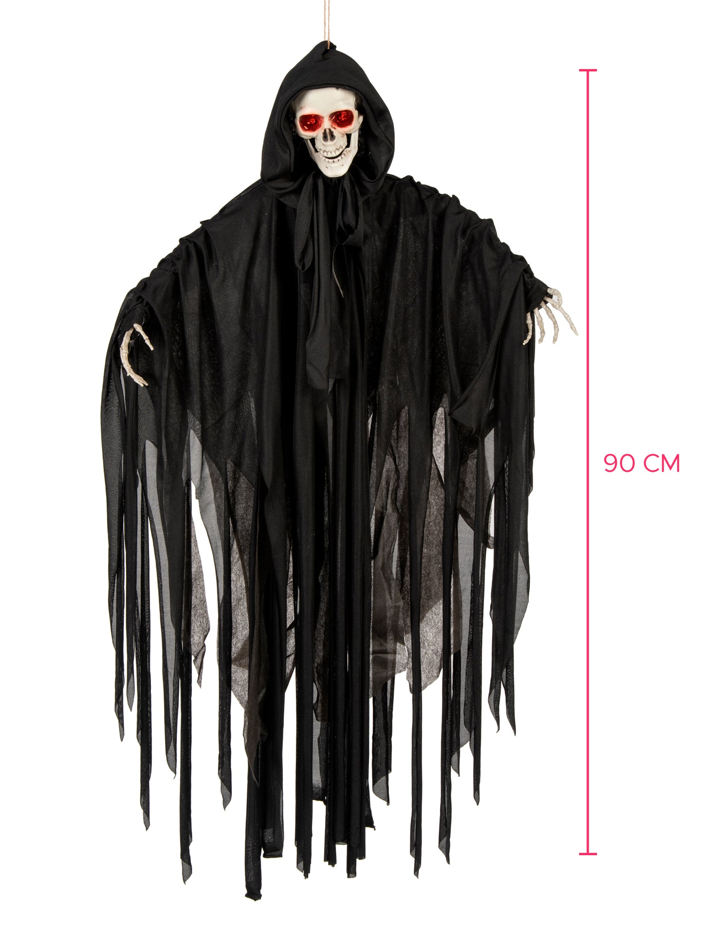 Könnyű, hang- és animált Halloween csontváz 90 cm