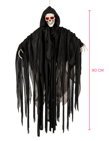 Könnyű, hang- és animált Halloween csontváz 90 cm