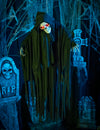 Könnyű, hang- és animált Halloween csontváz 90 cm