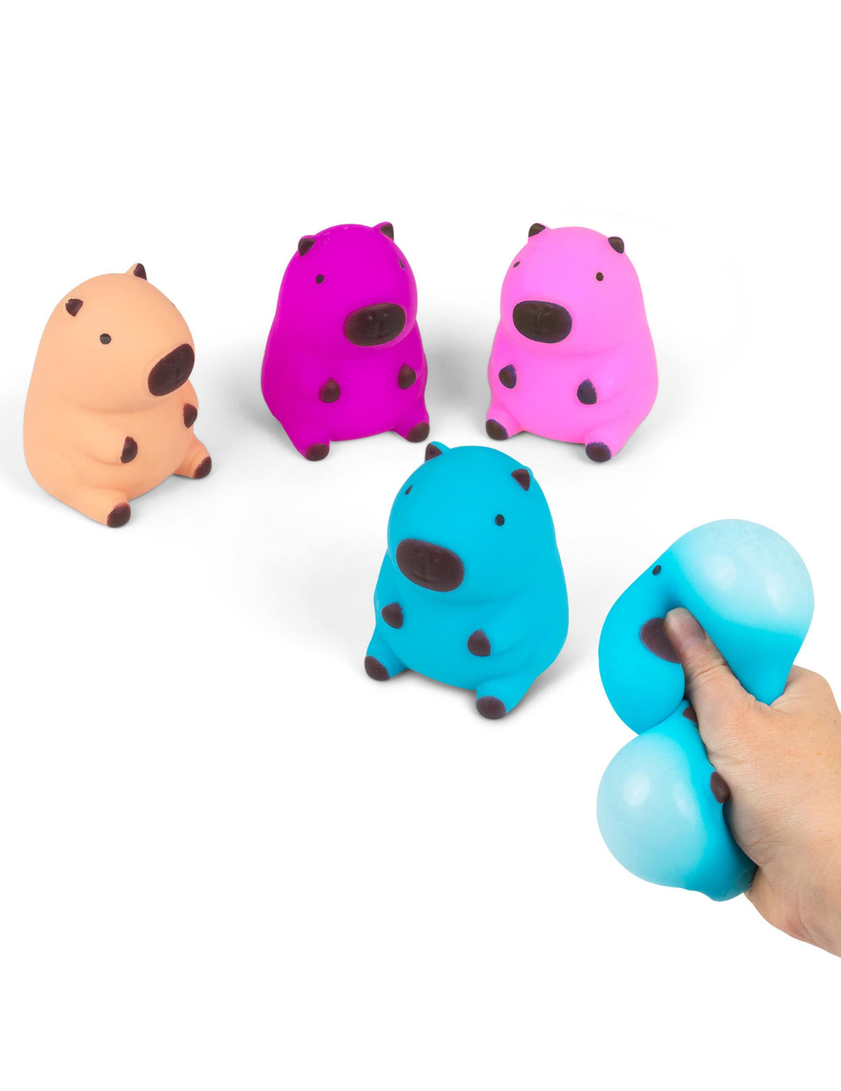 Balle squishy capybara anti-stress pour enfant et adulte multicolore