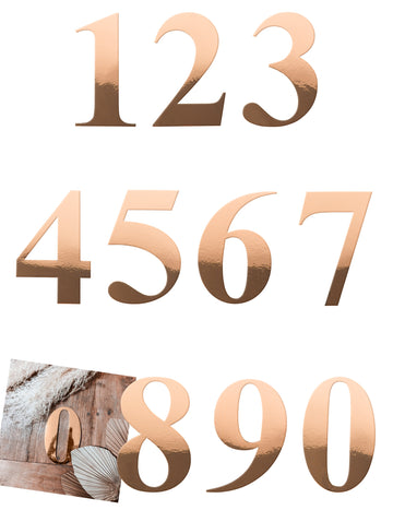 Rózsaszínarany számmatrica 15 cm dekorációhoz