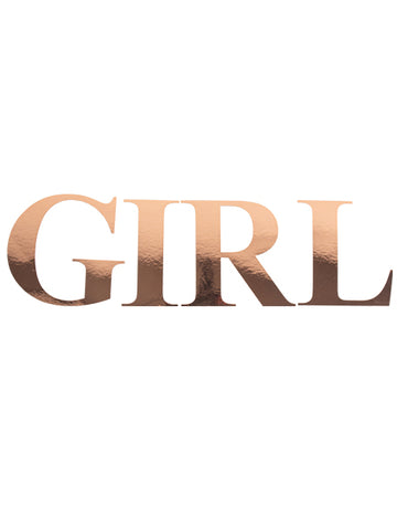 Matricák lány betűk rozé arany 15 cm babaváró bulira