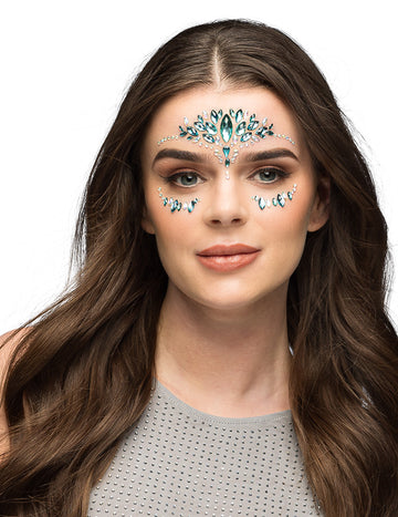 Felnőtt türkizkék ragasztó strasszok