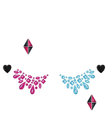 Strasszos ragasztók az arc veszélyes lány számára