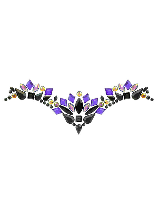 Détail du motif des strass adhésifs reine maléfique