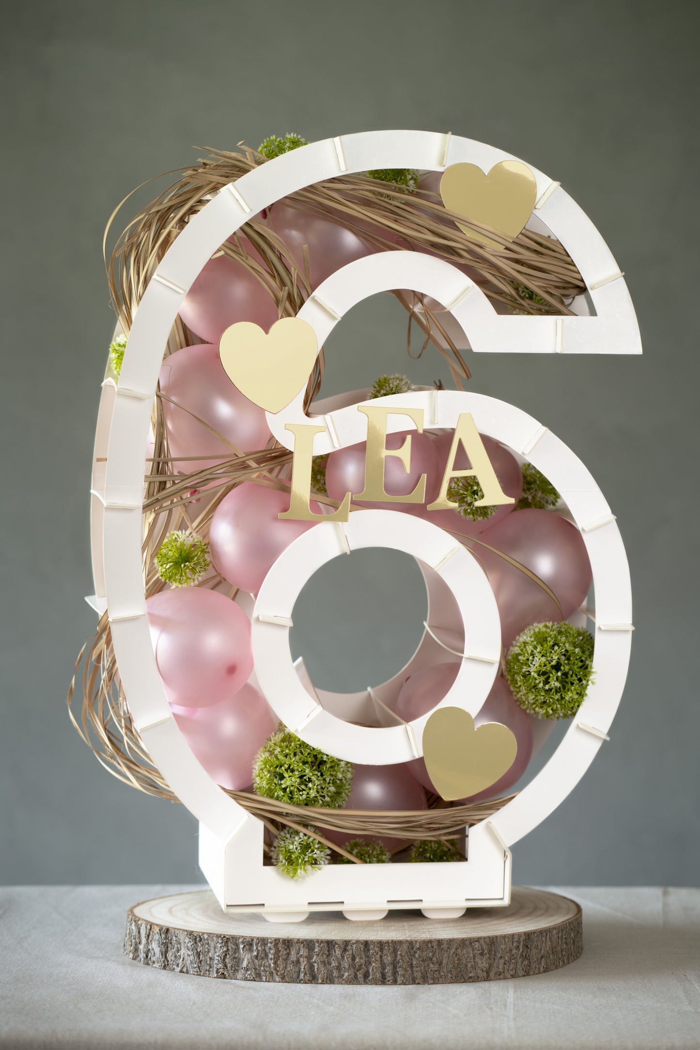 Fehér számszerkezet lufikhoz 64 cm megtöltendő kartondoboz