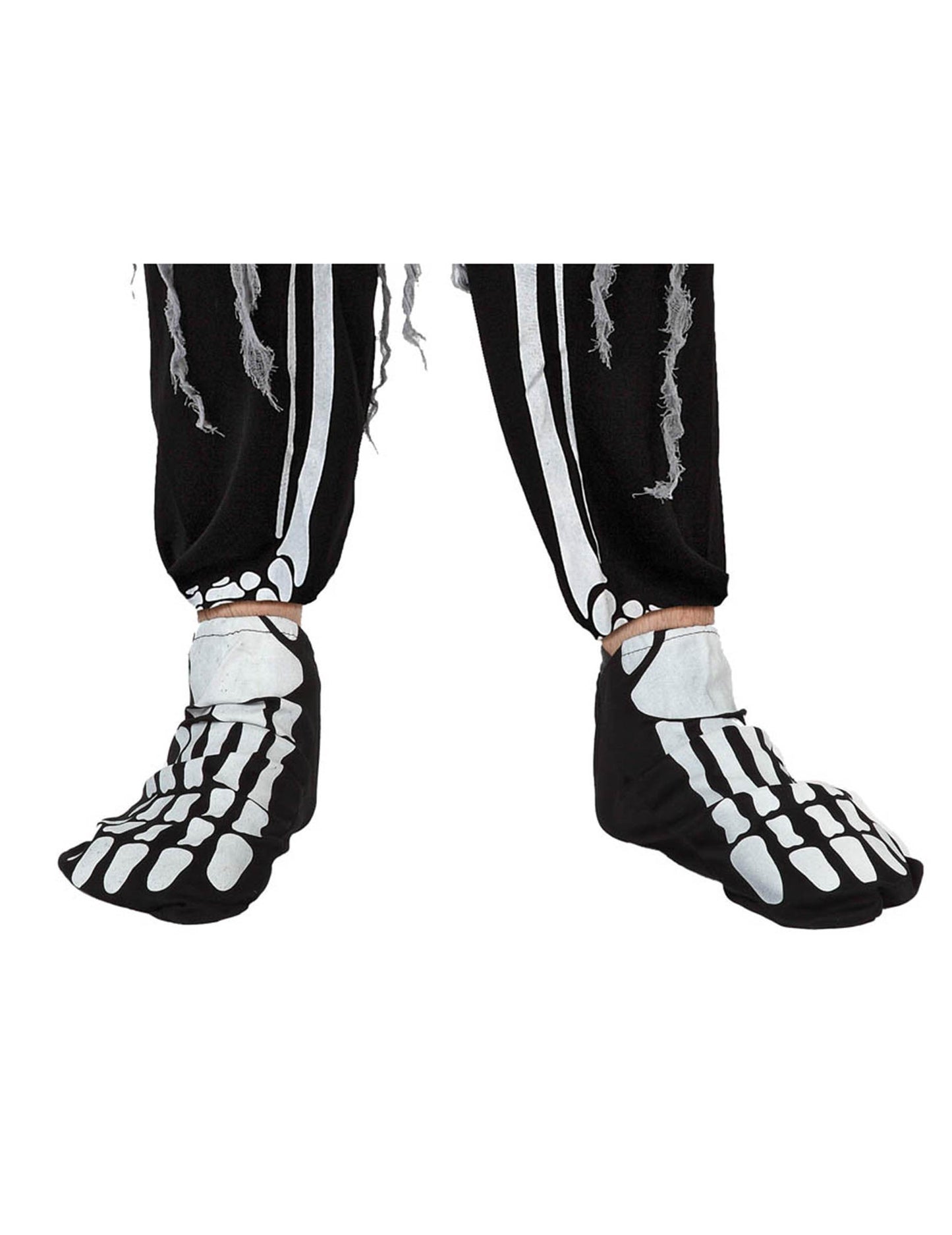 Sur-chaussures squelette pour adulte noir et blanc