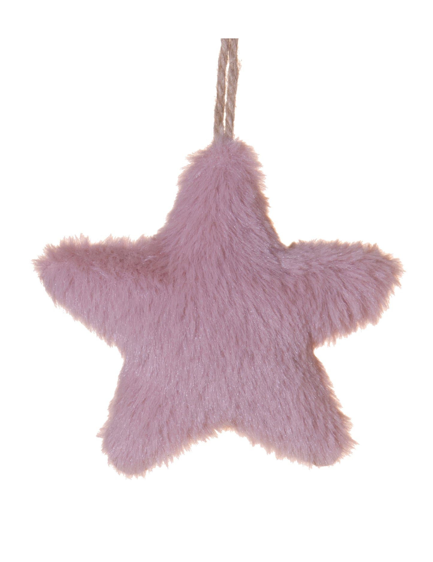 Rózsaszín szőrös csillag függőlámpa 12 cm karácsonyra