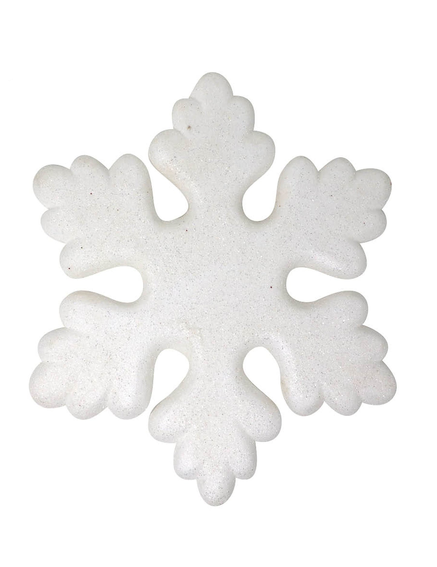 Fehér csillogó hópehely függő dekoráció 38 cm