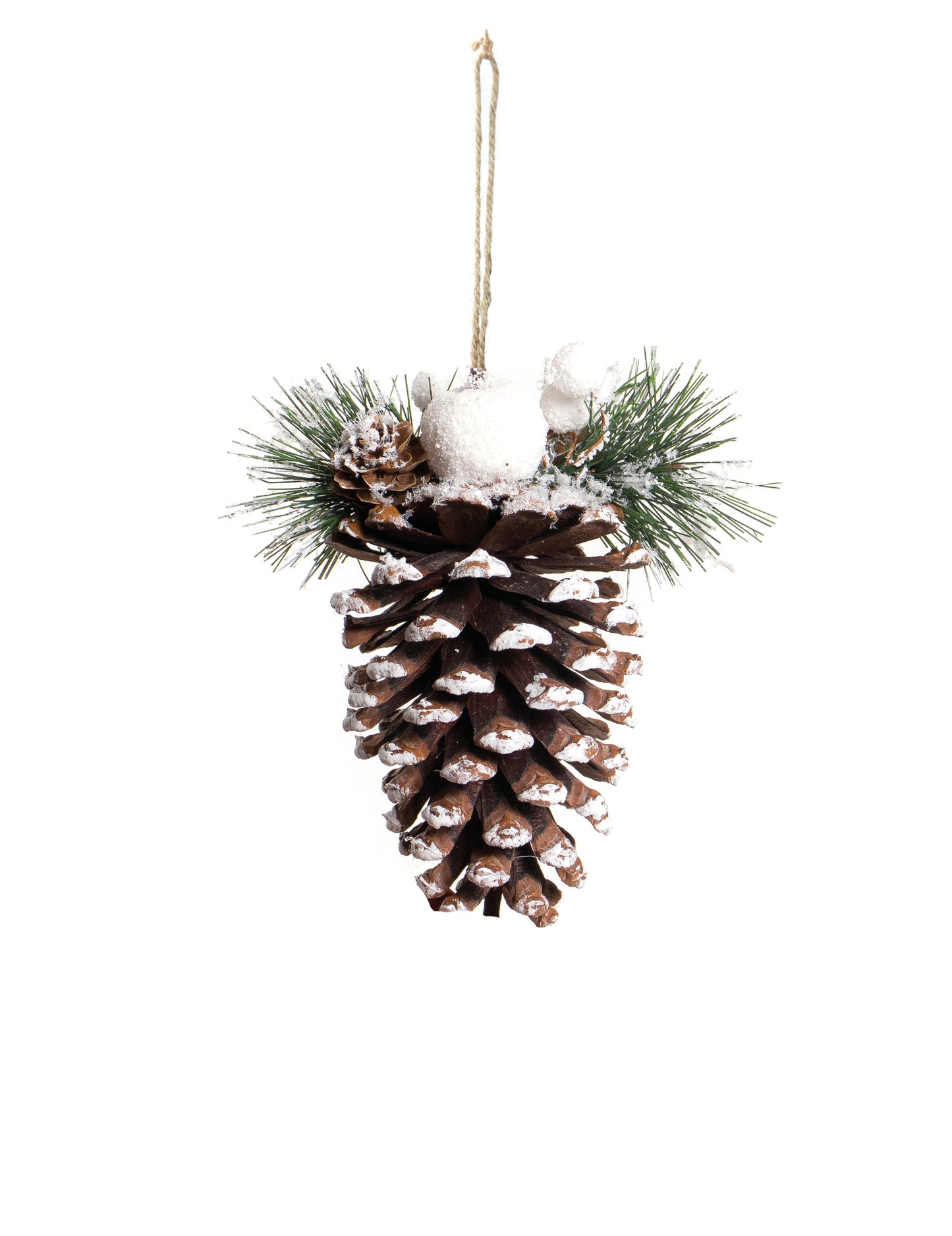 Havas fenyőtoboz függő dekoráció 14 cm karácsonyi díszek