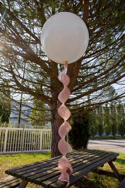 12"-os fényes rozéarany megerősített rakott szalag cm x 2,5 m esküvőre