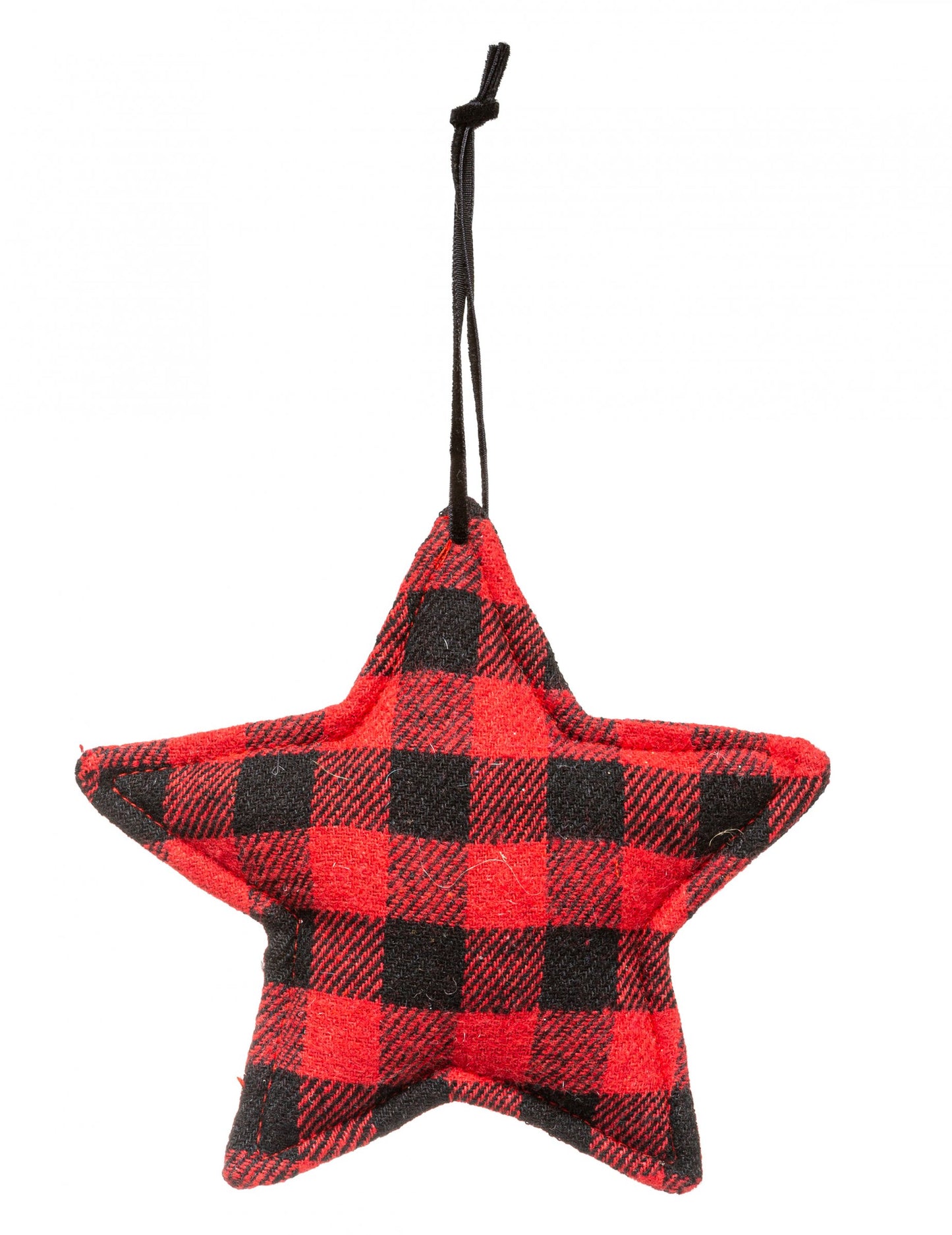 Tartan csillag alakú függőlámpa 15 cm pamut