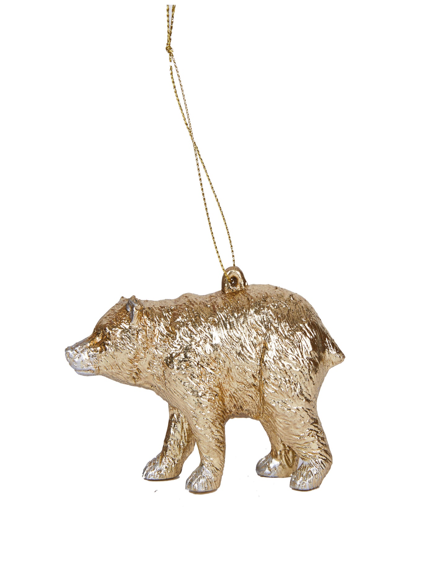 Arany medve karácsonyfadísz 12 cm 