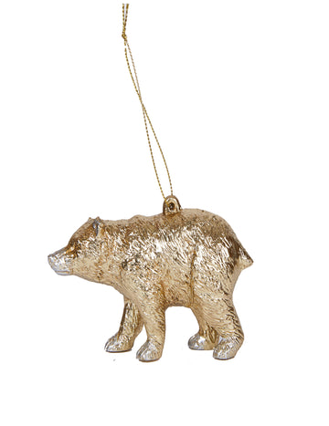 Arany medve karácsonyfadísz 12 cm 