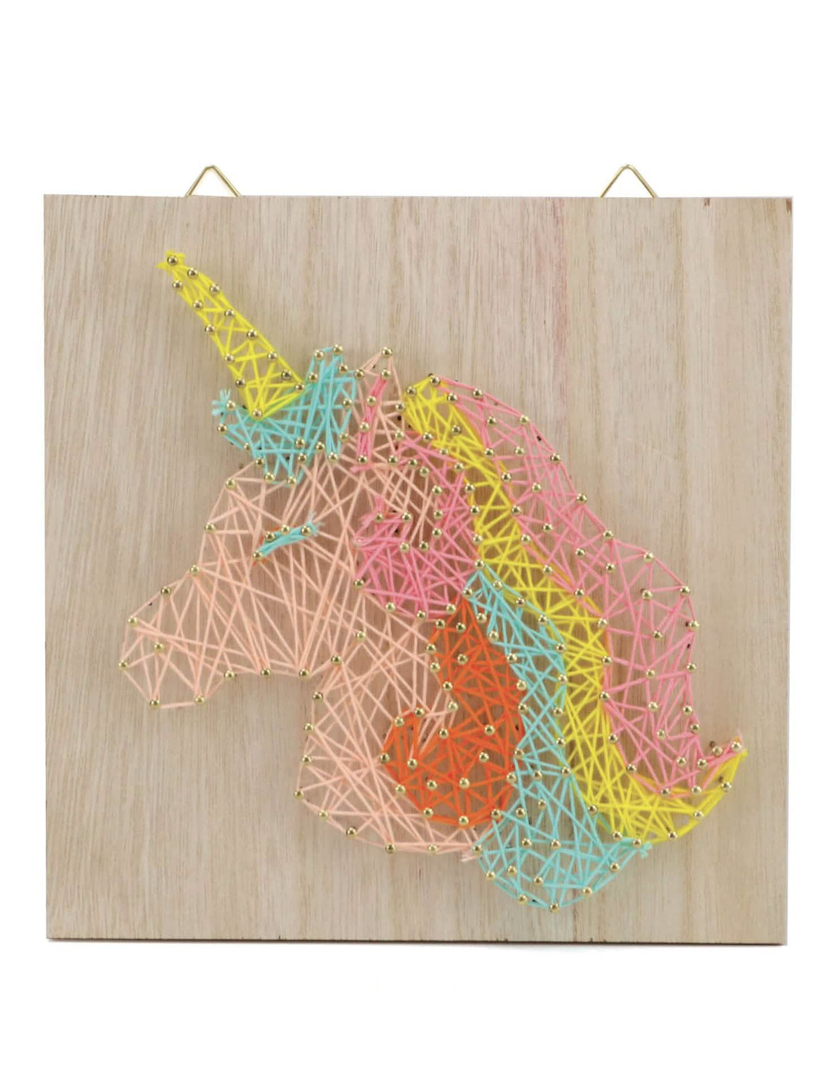 kreatív fa string art tábla egyszarvúak gyermekeknek sokszínű