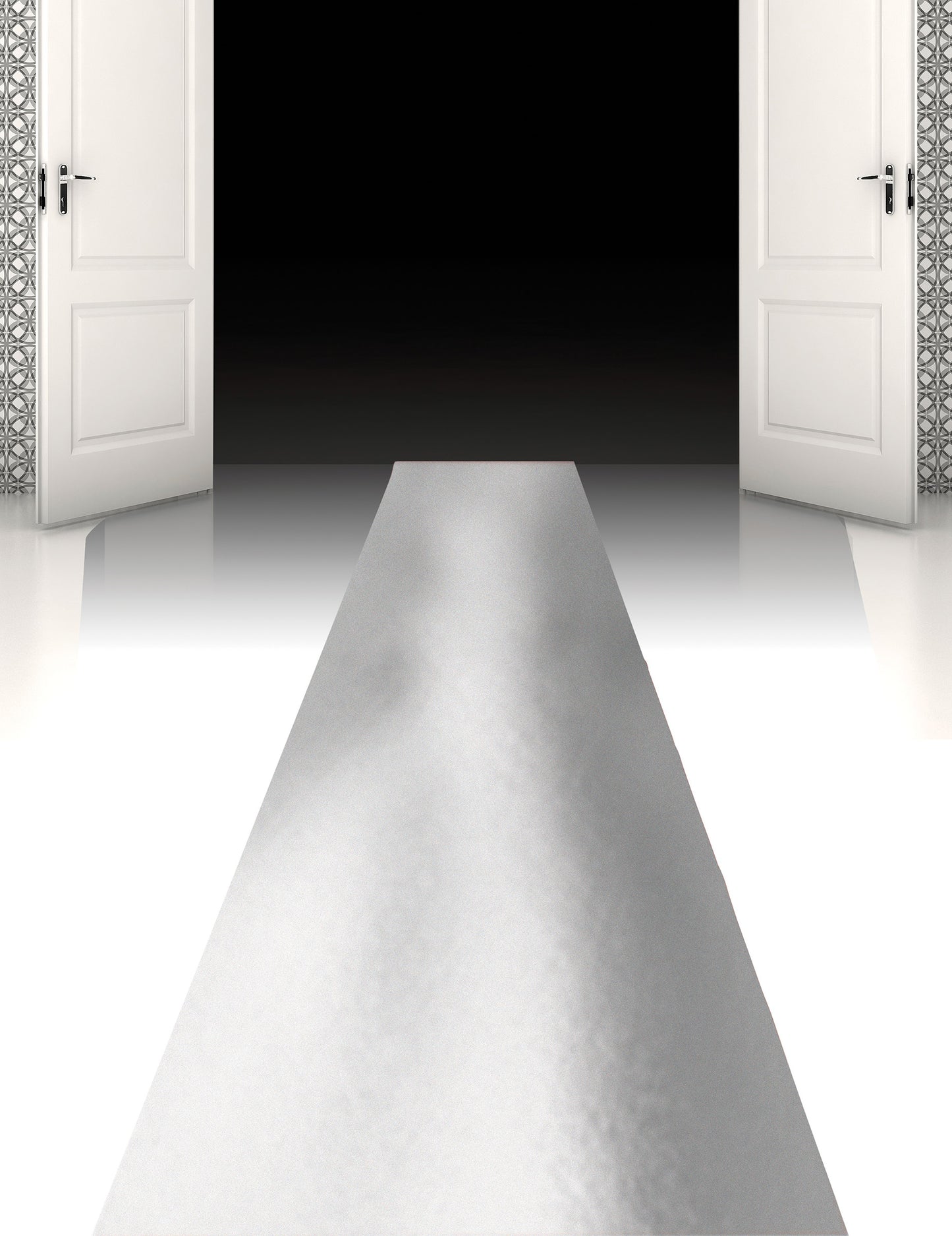 Tapis argent pour fête argenté