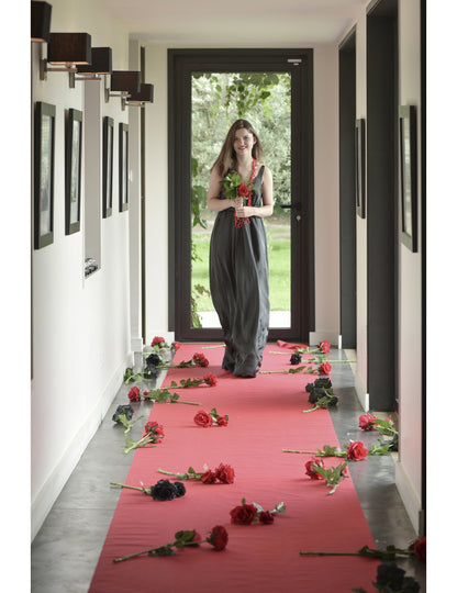 Óriás rózsaszín szőnyeg 15 x 1 m esküvőre