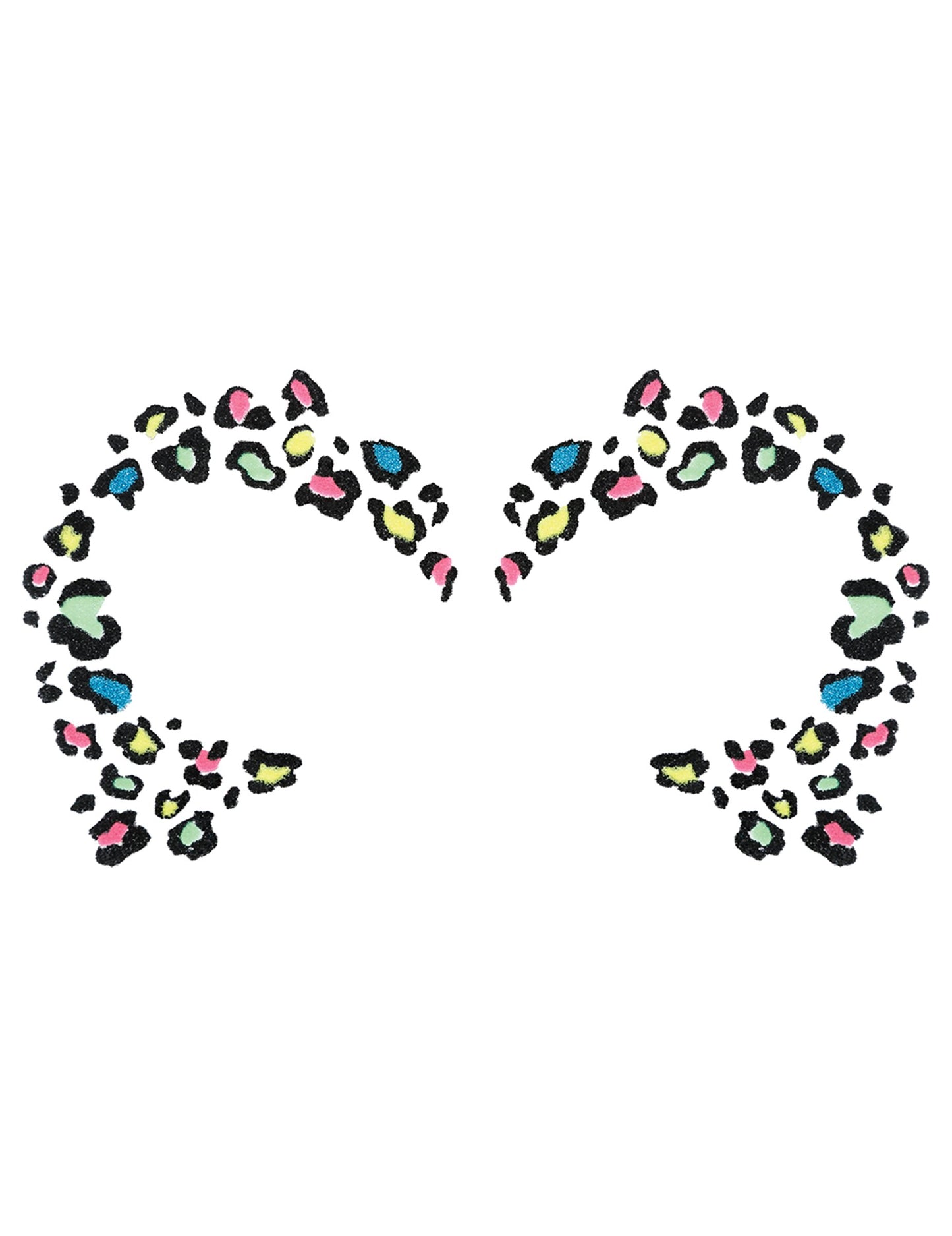 Többszínű leopárd csillámtetoválás