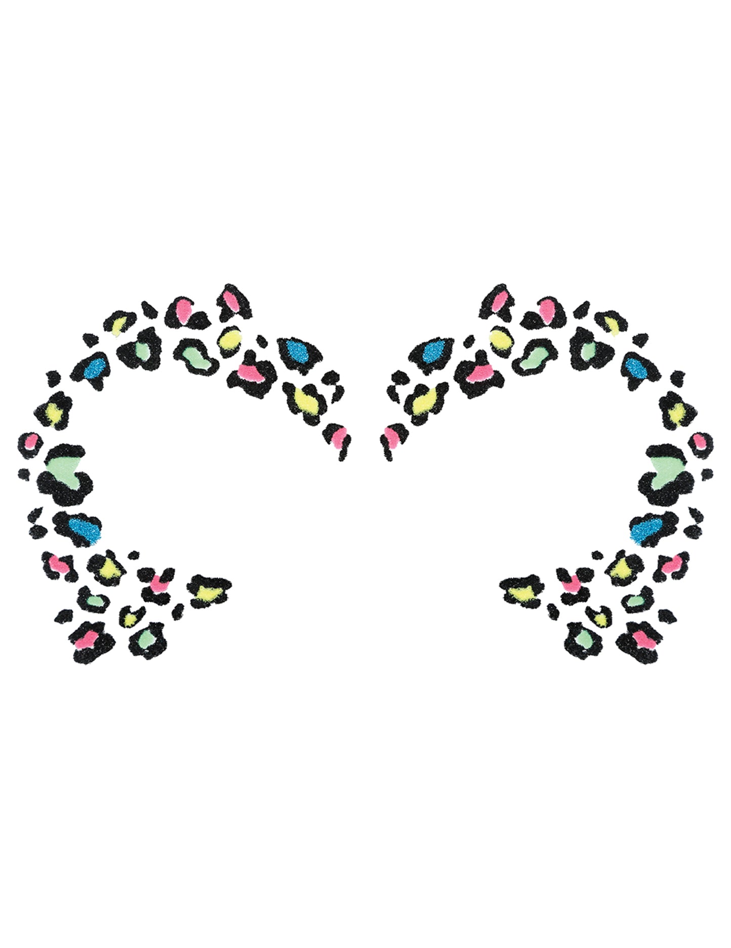 Többszínű leopárd csillámtetoválás