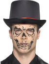 Tatouage transfert squelette pour adulte noir Halloween