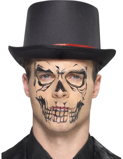 Tatouage transfert squelette pour adulte noir Halloween