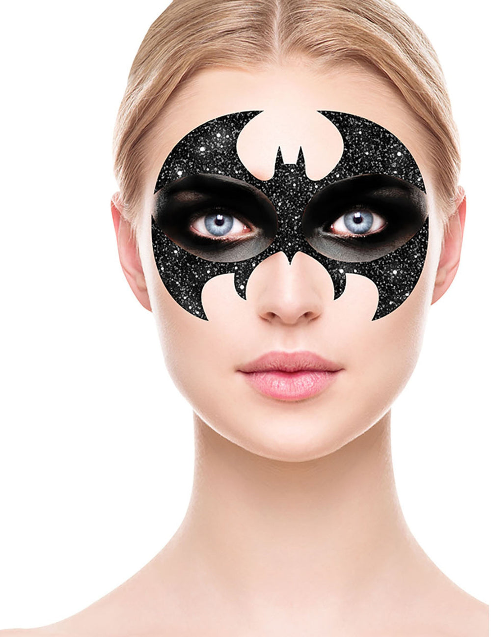 Tatouages pailletés chauve-souris pour adulte noire