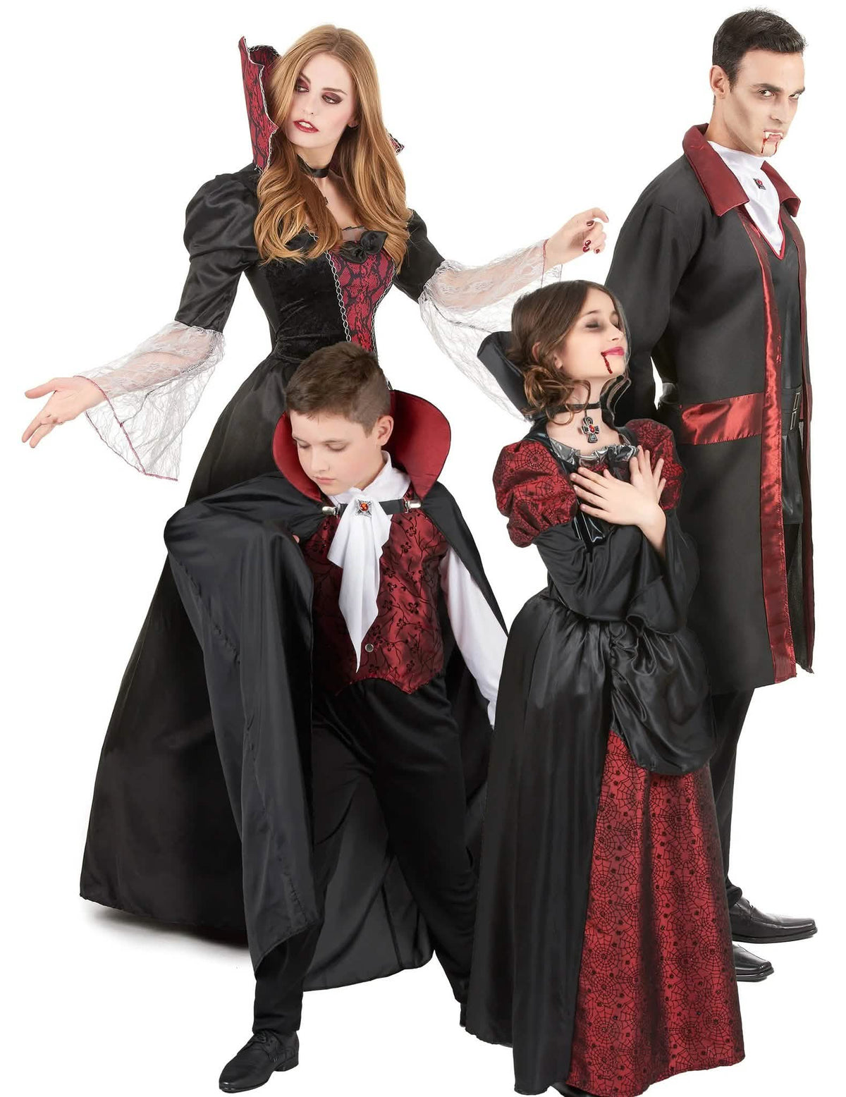 Barokk vámpír családi jelmez Halloweenre