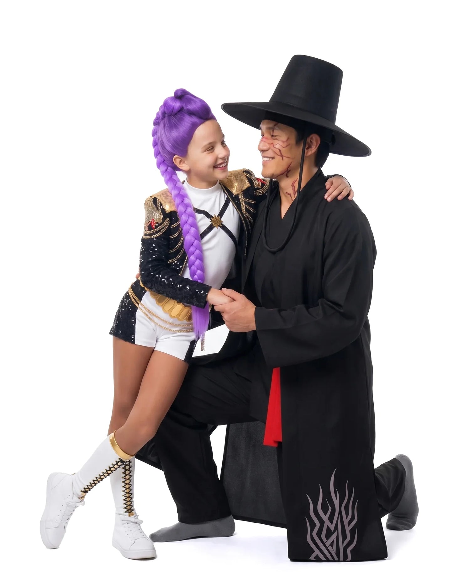 Déguisement de couple Rumi™ et démon Kpop Demon Hunters™ père et fille