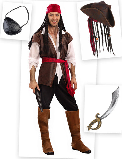 Pack déguisement pirate homme