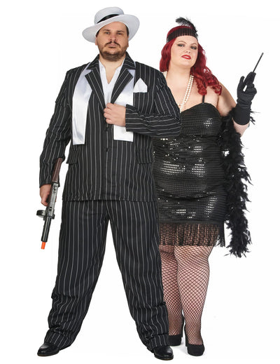 Plus size charleston páros jelmez felnőtteknek