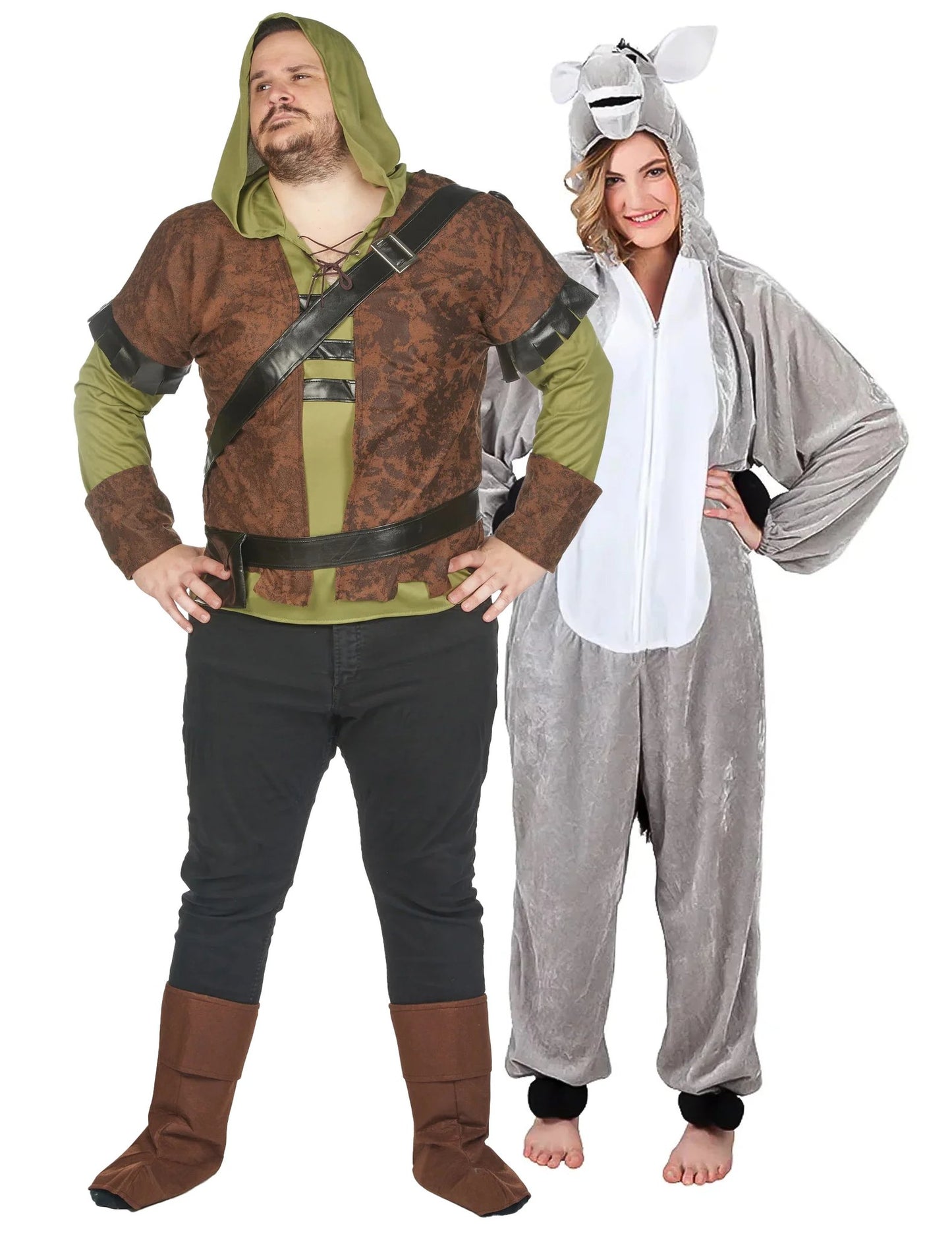 Páros ogre és felnőtt szamár jelmez, nagy méret