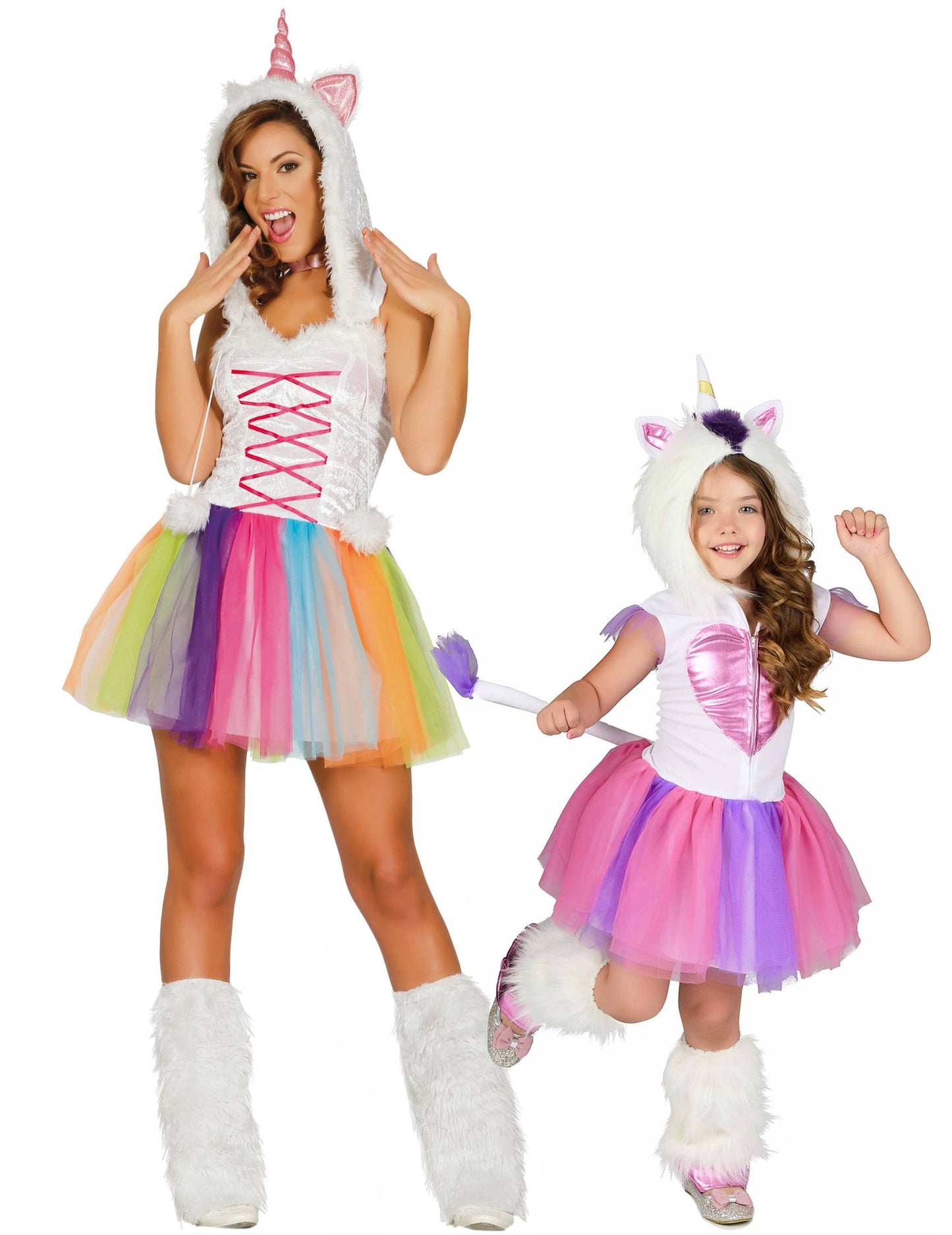 Déguisement de couple licorne mère et fille