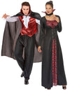 Rémisztő piros vámpír párjelmez felnőtteknek Halloweenre