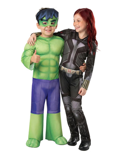 Fekete Özvegy™ és Hulk™ gyermek páros jelmez