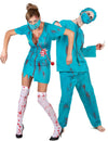 Zombi nővér és sebész páros jelmez felnőtteknek Halloweenre