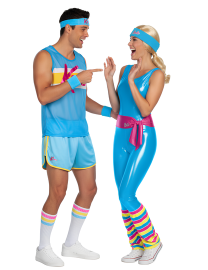 Felnőtt Barbie™ és Ken™ aerobik páros jelmez