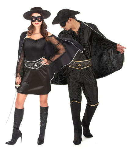 Déguisement de couple justiciers masqués