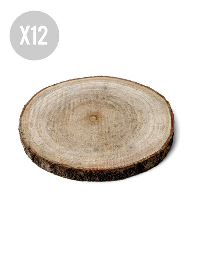 12 természetes fa rönk 13–17 cm