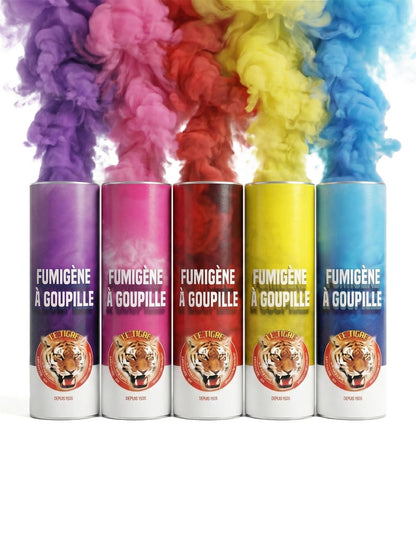 5 fumigènes à goupille multicolores 1 min