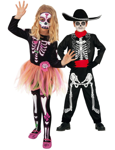 Dia de los Muertos páros gyerek jelmez