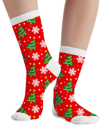Lot 6 paires de chaussettes de Noël motifs festifs adulte