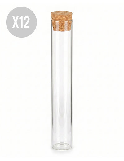 12 db 15 cm-es üveg kémcső