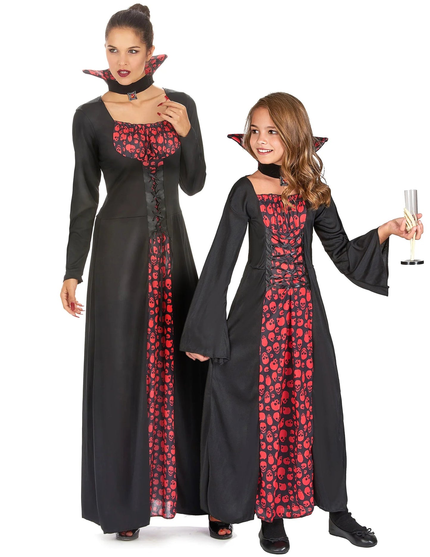 Vámpír anya és lánya páros jelmez Halloweenre