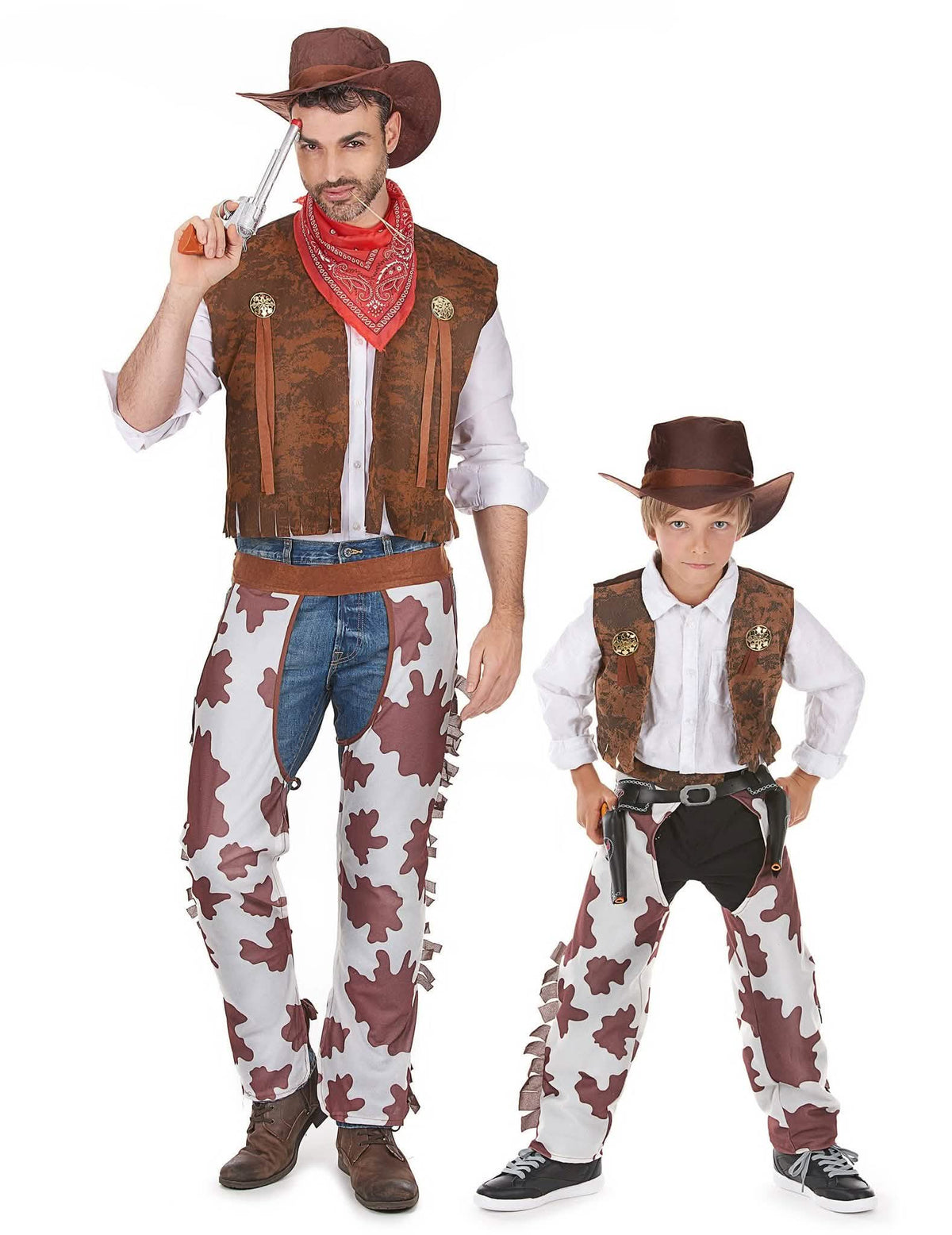 cowboy apa / fiú páros jelmez