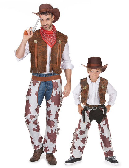 Déguisement de couple cowboy père / fils