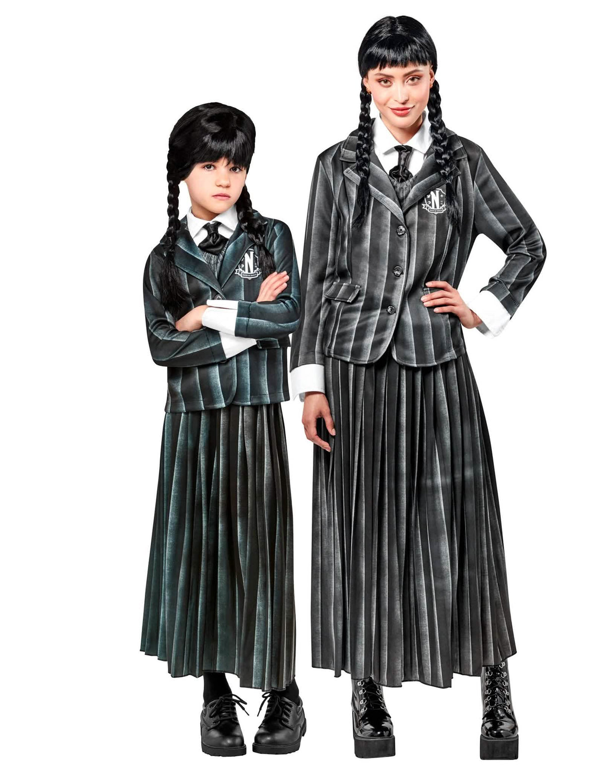 Wednesday Addams™ iskolai egyenruhás páros jelmez gyermek és felnőtt