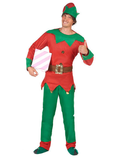 Déguisement de couple lutins de Noël adulte